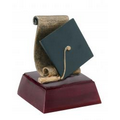 Graduate, Antique Gold, Resin Sculpture - 4"